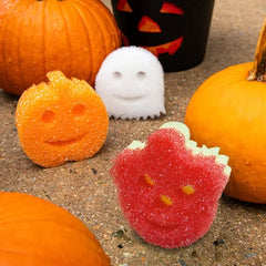 Scrub Daddy 2025 Halloween Shapes with Mommy Pumpkin - Mommy Clown and Daddy Ghost - Limited Edition