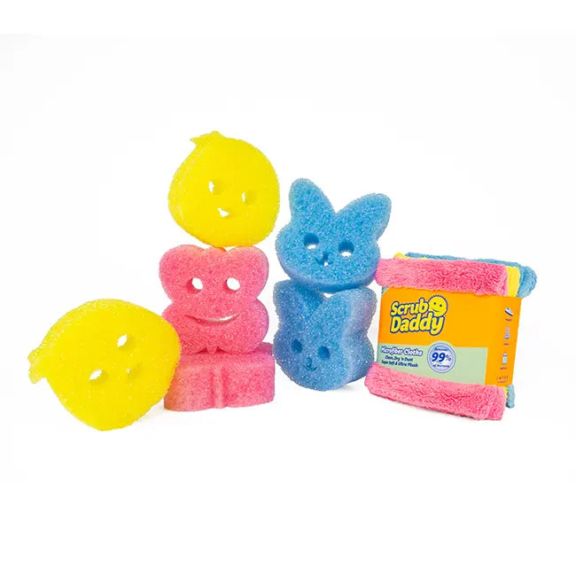 Scrub Daddy Spring Shapes and Microfiber Bundle - Holiday Deals
